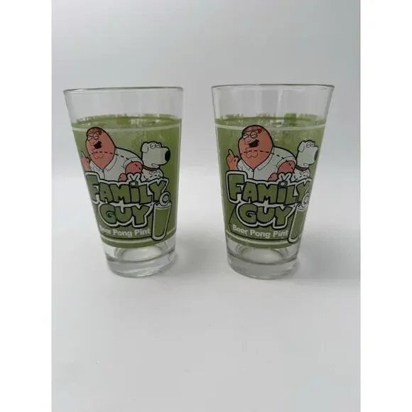 Set Of 3 Family Guy Drinking Pint Glass Game Official 2004 Funny Gift Barware - Picture 5 of 7